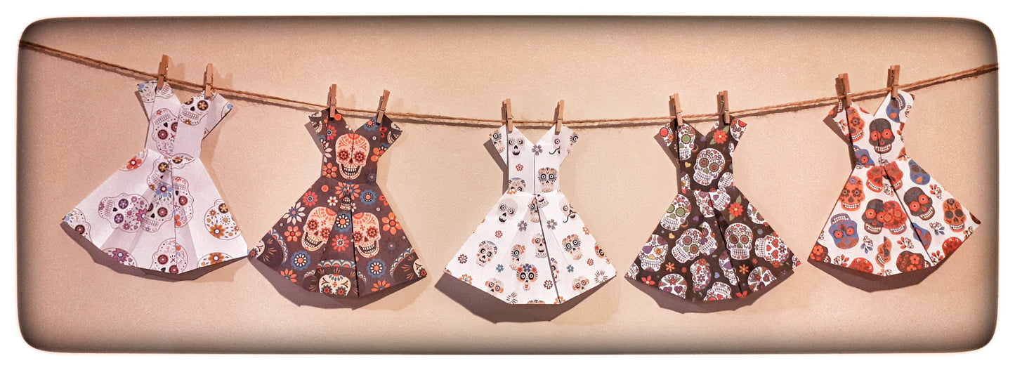 DAY OF THE DEAD Origami Dress Bunting