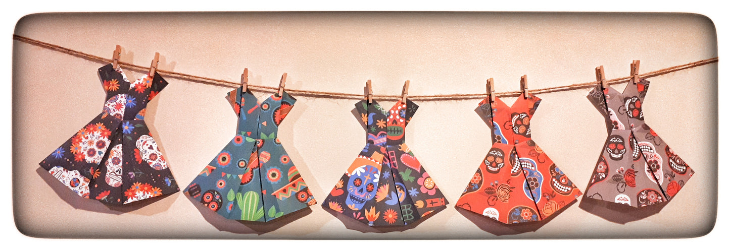 DAY OF THE DEAD Origami Dress Bunting